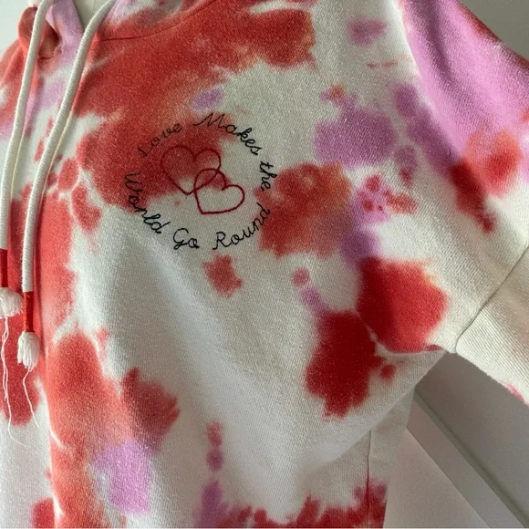 PJ Salvage Daydream Doodles Tie Dye Hoodie S | Oversized Cozy Terry Pullover | - Picture 9 of 14